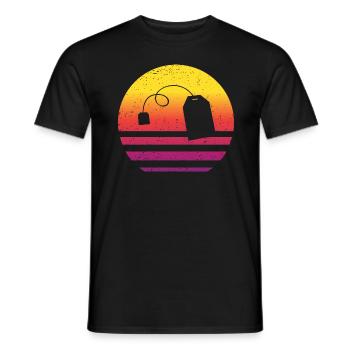 Sachets de thé Retro Style Vintage - T-shirt homme - noir - Devant - AI Model Male 178 light (178cm)
