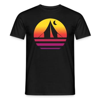 Camping Retro Style Vintage - T-shirt homme - noir - Devant - AI Model Male 178 light (178cm)