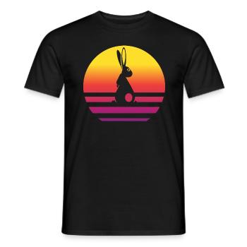 Kaninchen Retro Style Vintage - Männer T-Shirt - Schwarz - Vorne - AI Model Male 178 light (178cm)