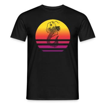 Koi Fish Retro Style Vintage - T-shirt homme - noir - Devant - AI Model Male 178 light (178cm)