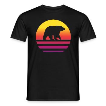 Ours Retro Style Vintage - T-shirt homme - noir - Devant - AI Model Male 178 light (178cm)
