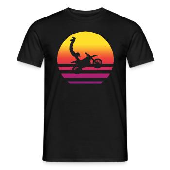 Motocross Seatgrab Retro Style Vintage - T-shirt homme - noir - Devant - AI Model Male 178 light (178cm)