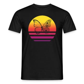 Papillon Retro Style Vintage - T-shirt homme - noir - Devant - AI Model Male 178 light (178cm)