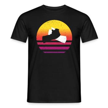 Poignée de main noir blanc Style rétro Vintage - T-shirt homme - noir - Devant - AI Model Male 178 light (178cm)