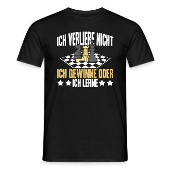 Ich verliere nicht ich gewinne oder ich lerne - Männer T-Shirt - Schwarz - Vorne - AI Model Male 178 light (178cm)