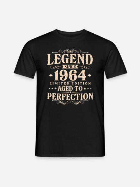 Légende depuis 1964 Vintage Born Anniversaire - T-shirt homme - noir