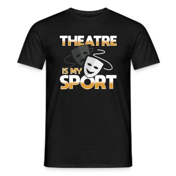 Theater ist mein Sport - Männer T-Shirt - Schwarz - Vorne - AI Model Male 178 light (178cm)