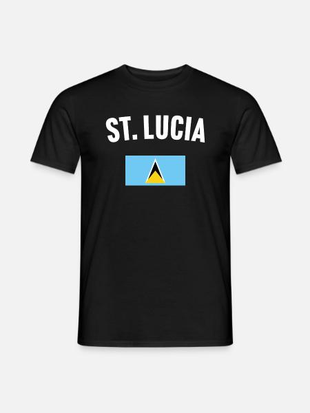 St Lucia Flag - Men's T-Shirt - black