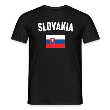 Slowakei Flagge - Männer T-Shirt - Schwarz - Vorne - AI Model Male 178 light (178cm)
