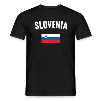 Slowenien Flagge - Männer T-Shirt - Schwarz - Vorne - AI Model Male 178 light (178cm)