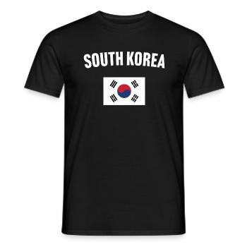 Drapeau de la Corée du Sud - T-shirt homme - noir - Devant - AI Model Male 178 light (178cm)