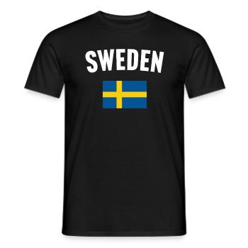 Schweden Flagge - Männer T-Shirt - Schwarz - Vorne - AI Model Male 178 light (178cm)