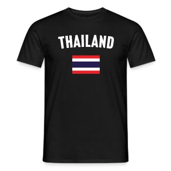 Thailand Flagge - Männer T-Shirt - Schwarz - Vorne - AI Model Male 178 light (178cm)