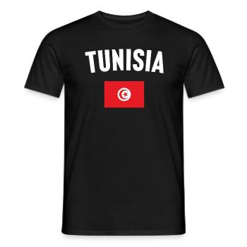 Tunisia Flag - Men's T-Shirt - black - Front - AI Model Male 178 light (178cm)