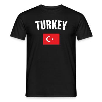 Tyrkiet flag - Mænd T-shirt - sort - Foran - AI Model Male 178 light (178cm)