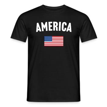 Amerika Flagge - Männer T-Shirt - Schwarz - Vorne - AI Model Male 178 light (178cm)