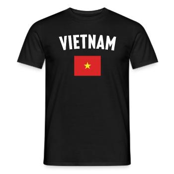 Vietnam Flagge - Männer T-Shirt - Schwarz - Vorne - AI Model Male 178 light (178cm)