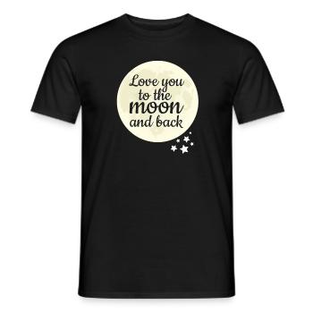 Je t'aime jusqu'à la Lune et le retour - T-shirt homme - noir - Devant - AI Model Male 178 light (178cm)