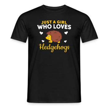 Igel Design für Frauen & Mädchen - Männer T-Shirt - Schwarz - Vorne - AI Model Male 178 light (178cm)