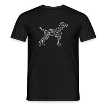 Vizsla dog design pour femmes et hommes - T-shirt homme - noir - Devant - AI Model Male 178 light (178cm)
