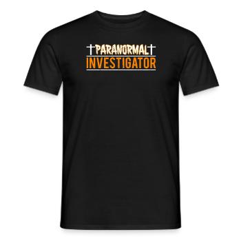 Paranormal Investigator Geist Geister Ghost Orb - Men's T-Shirt - black - Front - AI Model Male 178 light (178cm)