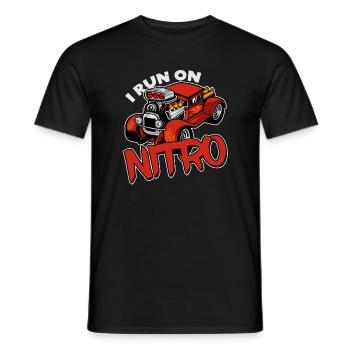 Dragrace V8 Moteur Muscle Voiture Nitro - T-shirt homme - noir - Devant - AI Model Male 178 light (178cm)
