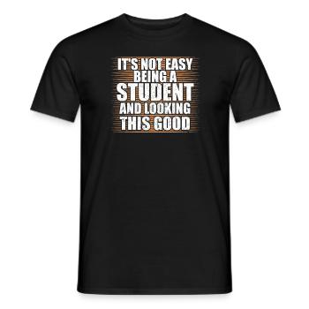 Étudiant étudiant Université Université - T-shirt homme - noir - Devant - AI Model Male 178 light (178cm)