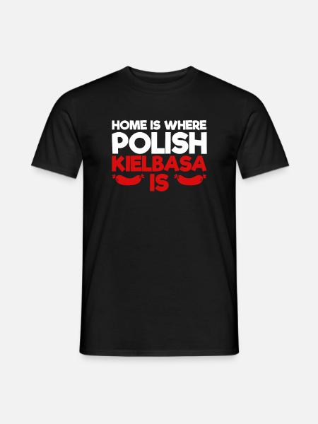 Poland Kielbasa funny funny saying Polska - Men's T-Shirt - black