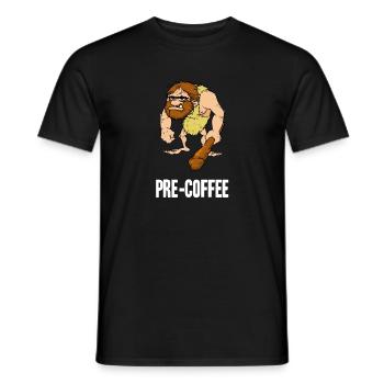 Neanderthal Caveman Coffee design for Men - Men's T-Shirt - black - Front - AI Model Male 178 light (178cm)