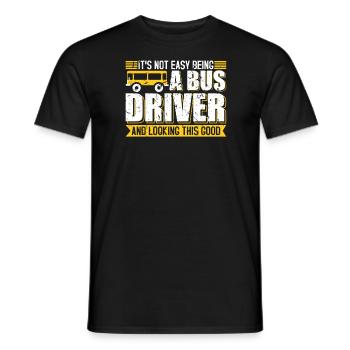 Bus Chauffeur Autocar - T-shirt homme - noir - Devant - AI Model Male 178 light (178cm)