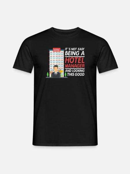 Hotelbesitzer Geschäftsführer Inhaber Hotelmanager - Mænd T-shirt - sort