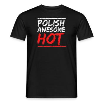 Polska Polish Super tenue polonaise chaude - T-shirt homme - noir - Devant - AI Model Male 178 light (178cm)