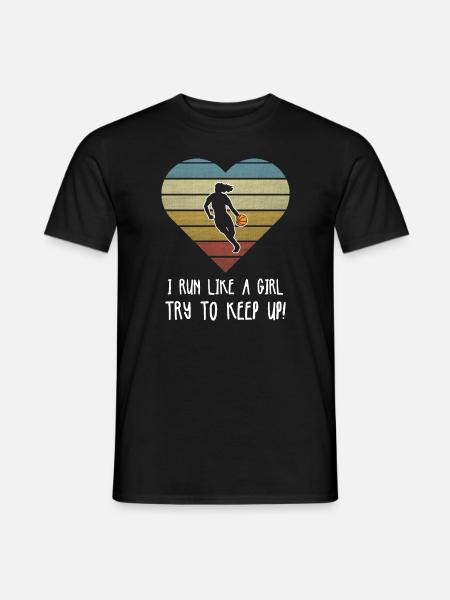 Mädchen Basketball Geschenk Design - Männer T-Shirt - Schwarz