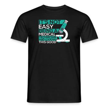 Technicien médical microscope technicien médical - T-shirt homme - noir - Devant - AI Model Male 178 light (178cm)