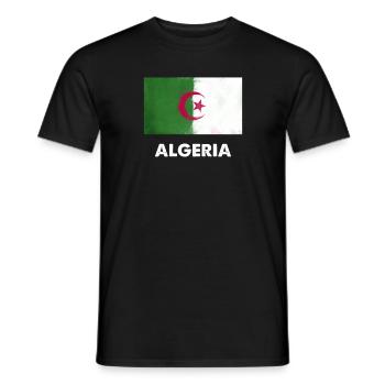 Algeria Flag design | Algerian design - Men's T-Shirt - black - Front - AI Model Male 178 light (178cm)