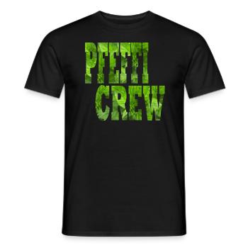 Pfeffi Crew hier ist euer Lustiges Party Outfit - Männer T-Shirt - Schwarz - Vorne - AI Model Male 178 light (178cm)