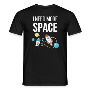 J'ai besoin de plus d'amoureux de l'espace graphique - T-shirt homme - noir - Devant - AI Model Male 178 light (178cm)