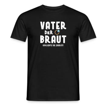 Vater der Braut Hochzeit Torte Geschenkidee - Männer T-Shirt - Schwarz - Vorne - AI Model Male 178 light (178cm)