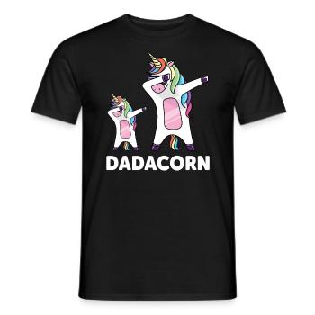 Einhorn Daddy Märchen Geschenk - Männer T-Shirt - Schwarz - Vorne - AI Model Male 178 light (178cm)