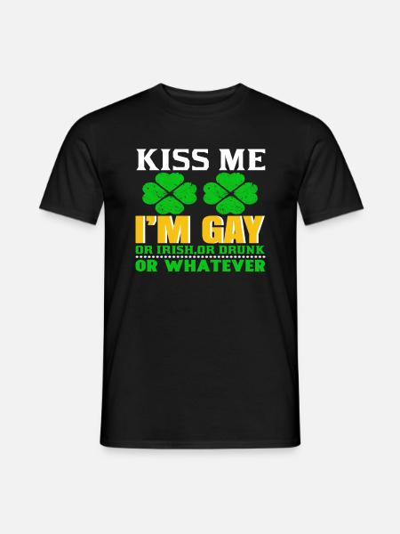 Schwul Irisch oder Was geschenk? - Männer T-Shirt - Schwarz