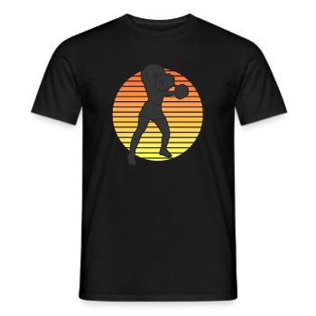 African Girl Dancing T-shirt Sunset - Männer T-Shirt - Schwarz - Vorne - AI Model Male 178 light (178cm)