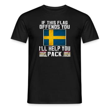 si ce drapeau vous offense, je vais vous aider - T-shirt homme - noir - Devant - AI Model Male 178 light (178cm)