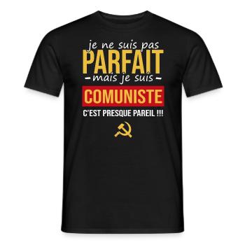 communiste homme parfait perfection ouvrier - T-shirt homme - noir - Devant - AI Model Male 178 light (178cm)