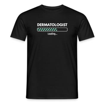 Dermatologist Loading Studying Dermatology - Men's T-Shirt - black - Front - AI Model Male 178 light (178cm)