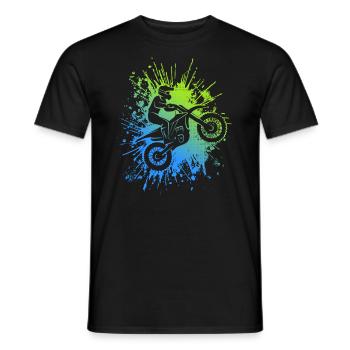 Motocross Vélo Motocycliste Garçons Moto - T-shirt homme - noir - Devant - AI Model Male 178 light (178cm)