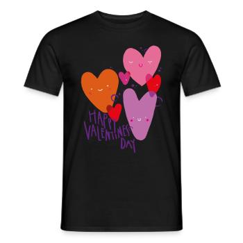 Love black - Men's T-Shirt - black - Front - AI Model Male 178 light (178cm)