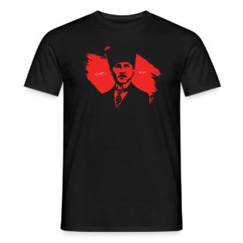 Ataturk Cumhuriyet Mustafa Kemal Atatürk Gift - Men's T-Shirt - black - Front - AI Model Male 178 light (178cm)