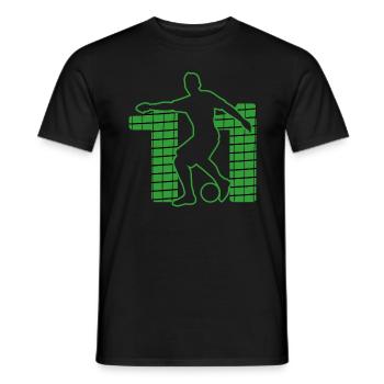 Sport de football Football Terrain de football n°11 - T-shirt homme - noir - Devant - AI Model Male 178 light (178cm)