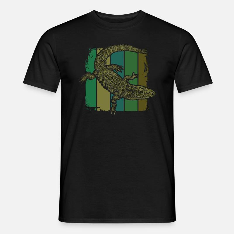 Krokodil - Männer T-Shirt - Schwarz