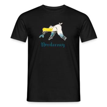 Lustige Norderney Moewe - Männer T-Shirt - Schwarz - Vorne - AI Model Male 178 light (178cm)